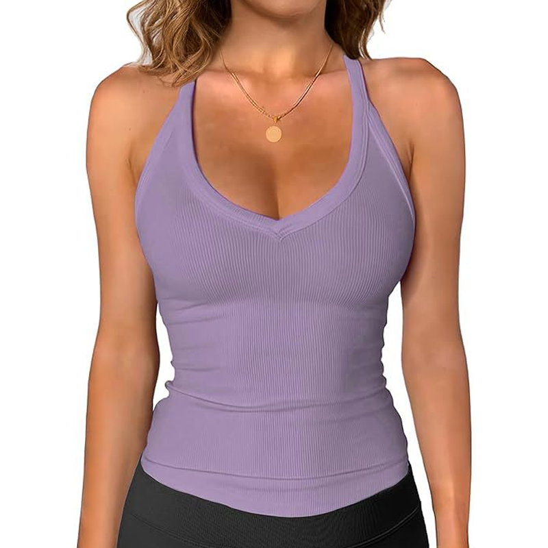 🎁2026 New Arrivals💥Women's Ribbed V-Neck Tank Top