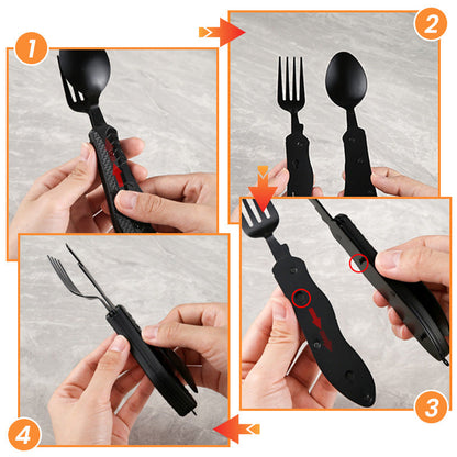 [Practical Gift] 4-In-1 Outdoor Folding Multifunctional Tableware