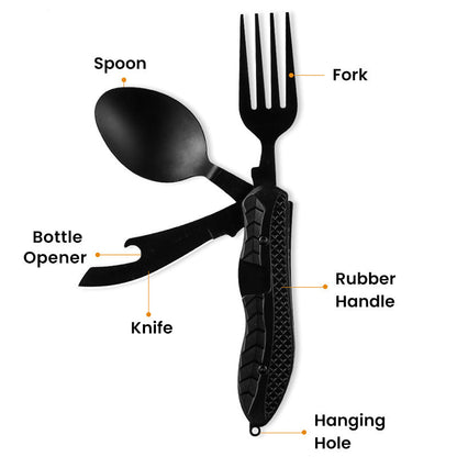 [Practical Gift] 4-In-1 Outdoor Folding Multifunctional Tableware