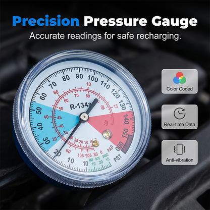 🔧 50% OFF NOW! ❄️ R134a AC Refrigerant Charging Hose with Gauge – Leak-proof, easy read & compatible with cars, trucks or home AC – safe DIY recharge 🚗