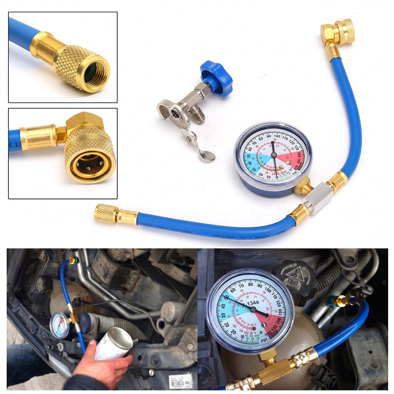 🔧 50% OFF NOW! ❄️ R134a AC Refrigerant Charging Hose with Gauge – Leak-proof, easy read & compatible with cars, trucks or home AC – safe DIY recharge 🚗