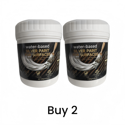 Water-Based Silver Paint for Metal & Wood