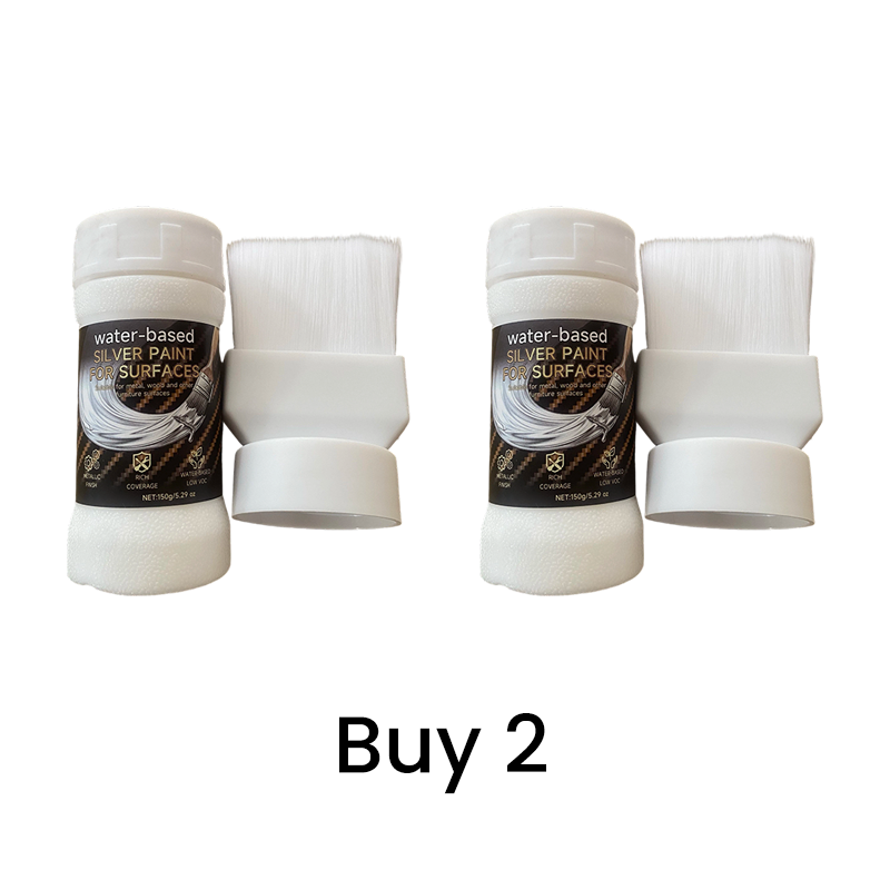 Water-Based Silver Paint for Metal & Wood