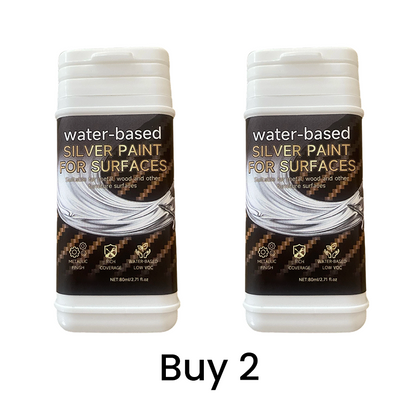 Water-Based Silver Paint for Metal & Wood
