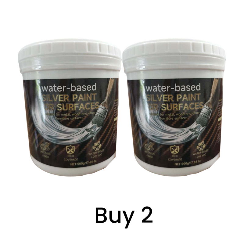 Water-Based Silver Paint for Metal & Wood
