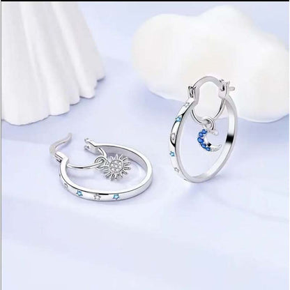 ⏰Celestial Double Layer Hoop Earrings