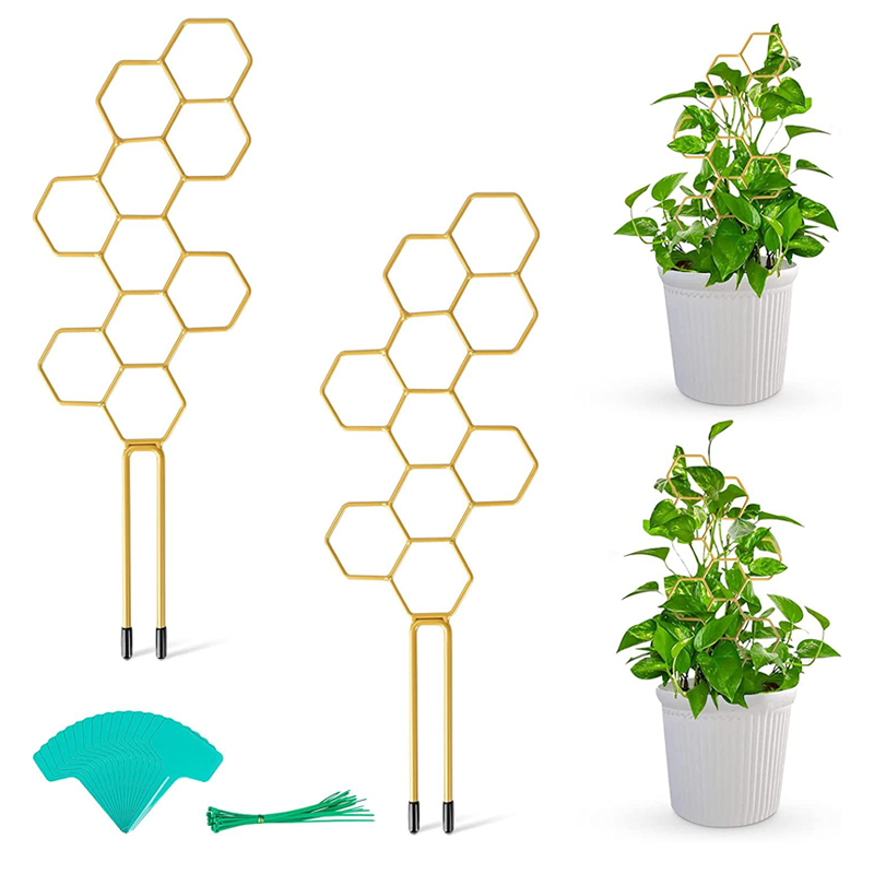 🌿 LIMITED-TIME 30% OFF! ✨ Honeycomb Plant Trellis – Rust-Proof, Stackable, Easy Install 🐝