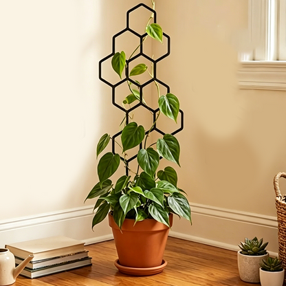 🌿 LIMITED-TIME 30% OFF! ✨ Honeycomb Plant Trellis – Rust-Proof, Stackable, Easy Install 🐝