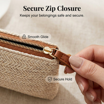 Women's Woven Straw Shoulder Clutch Bag👜