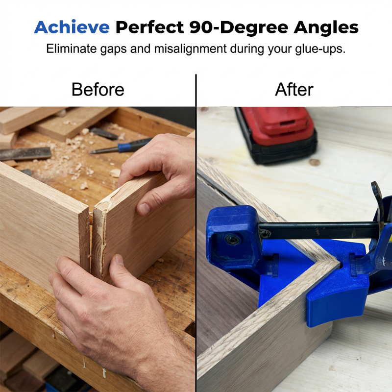 🔩 FLASH SALE 50% OFF! 📐 Corner Clamp Adapter – For Quick-Grip Bar Clamps, 90° Right Angle, Woodworking Joint Fixture, Heavy-Duty