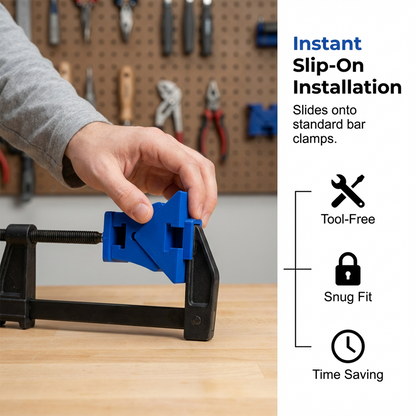 🔩 FLASH SALE 50% OFF! 📐 Corner Clamp Adapter – For Quick-Grip Bar Clamps, 90° Right Angle, Woodworking Joint Fixture, Heavy-Duty