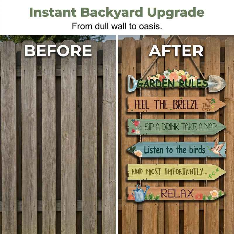 ⏳Limited-time 48% off⏰Rustic Wooden Garden Hanging Sign Wall Decor Plaque🏡🪧