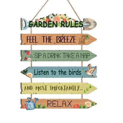 ⏳Limited-time 48% off⏰Rustic Wooden Garden Hanging Sign Wall Decor Plaque🏡🪧