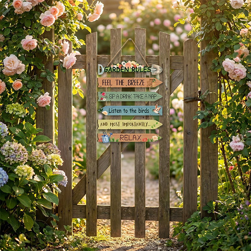 ⏳Limited-time 48% off⏰Rustic Wooden Garden Hanging Sign Wall Decor Plaque🏡🪧