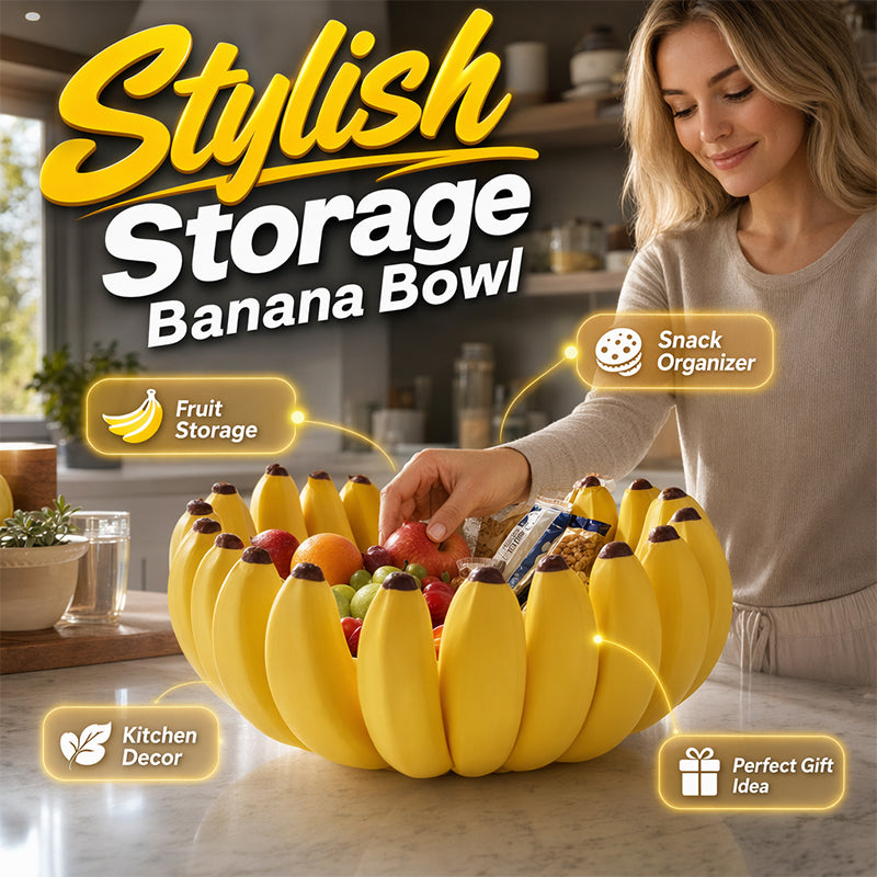 🎉 Creative Banana Shape Fruit Bowl