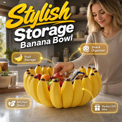 🎉 Creative Banana Shape Fruit Bowl