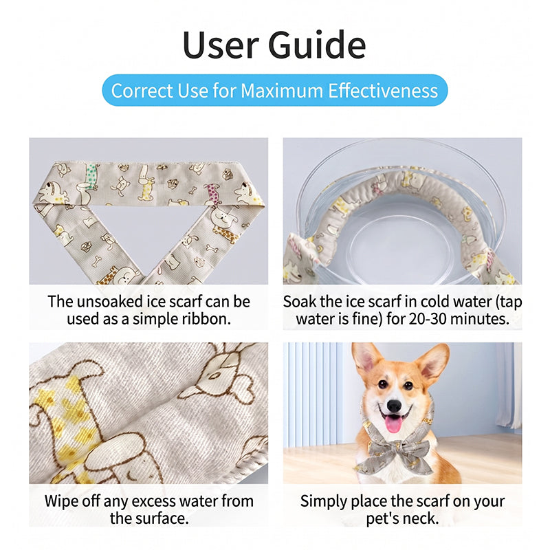 Summer Pet Cooling Collar Wrap