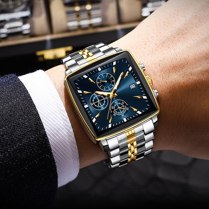 ⏳ 49% off for a limited time only! 💥 Classic square-faced quartz watch for men