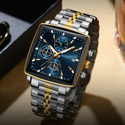 ⏳ 49% off for a limited time only! 💥 Classic square-faced quartz watch for men
