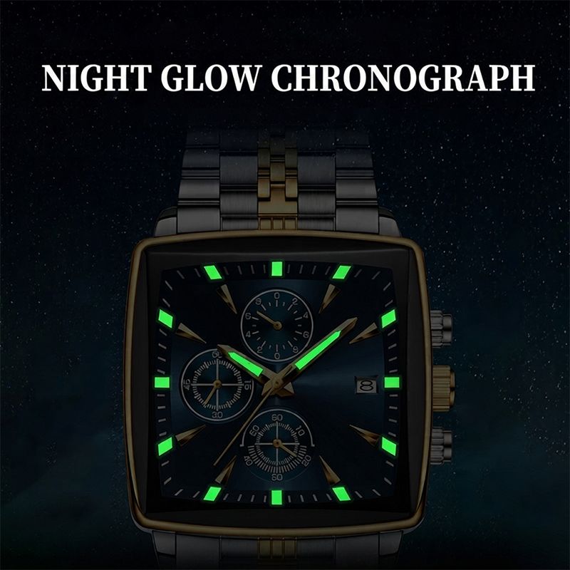 ⏳ 49% off for a limited time only! 💥 Classic square-faced quartz watch for men