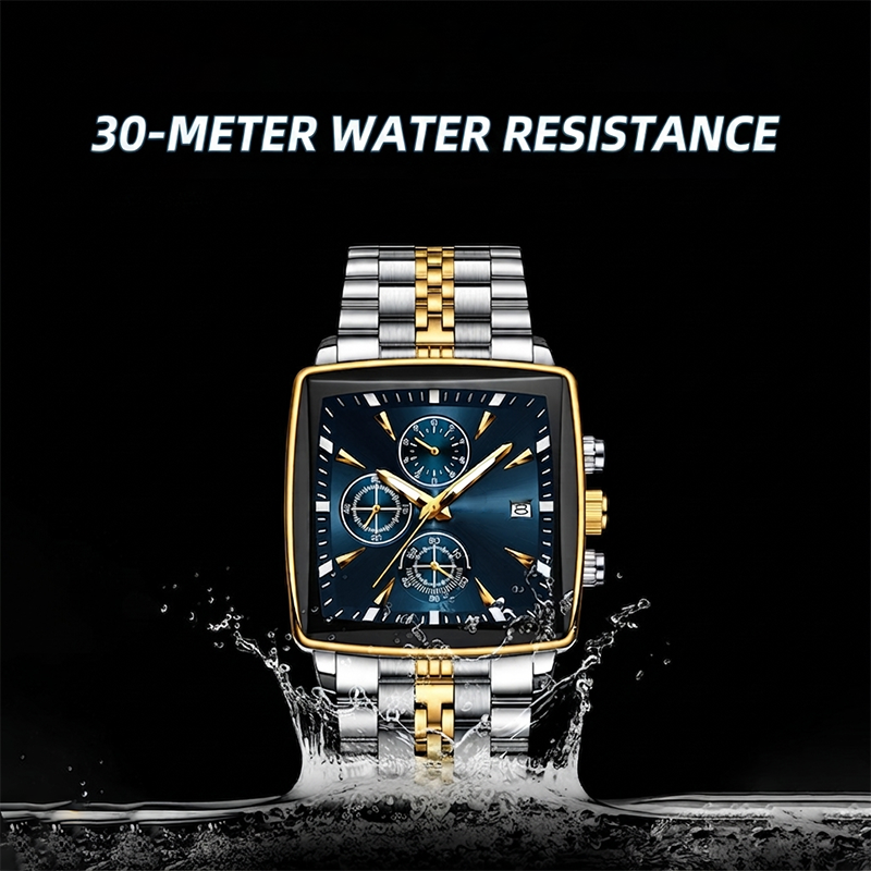 ⏳ 49% off for a limited time only! 💥 Classic square-faced quartz watch for men