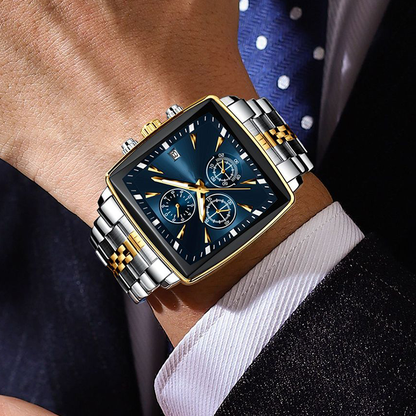 ⏳ 49% off for a limited time only! 💥 Classic square-faced quartz watch for men
