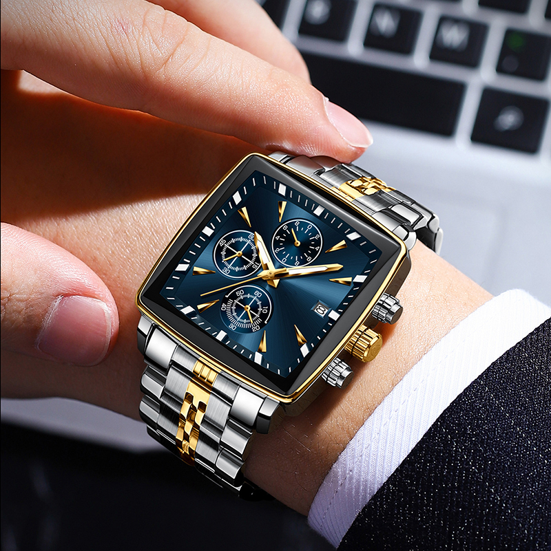 ⏳ 49% off for a limited time only! 💥 Classic square-faced quartz watch for men