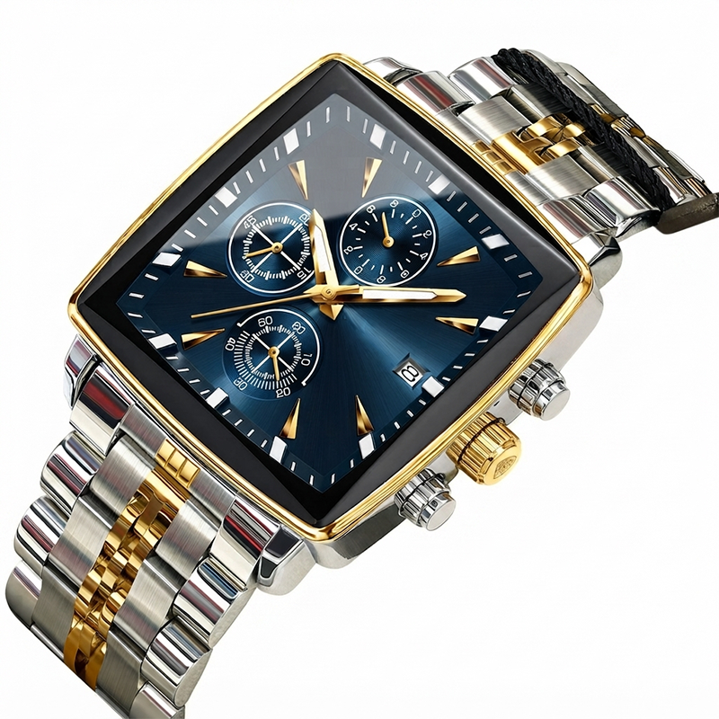 ⏳ 49% off for a limited time only! 💥 Classic square-faced quartz watch for men