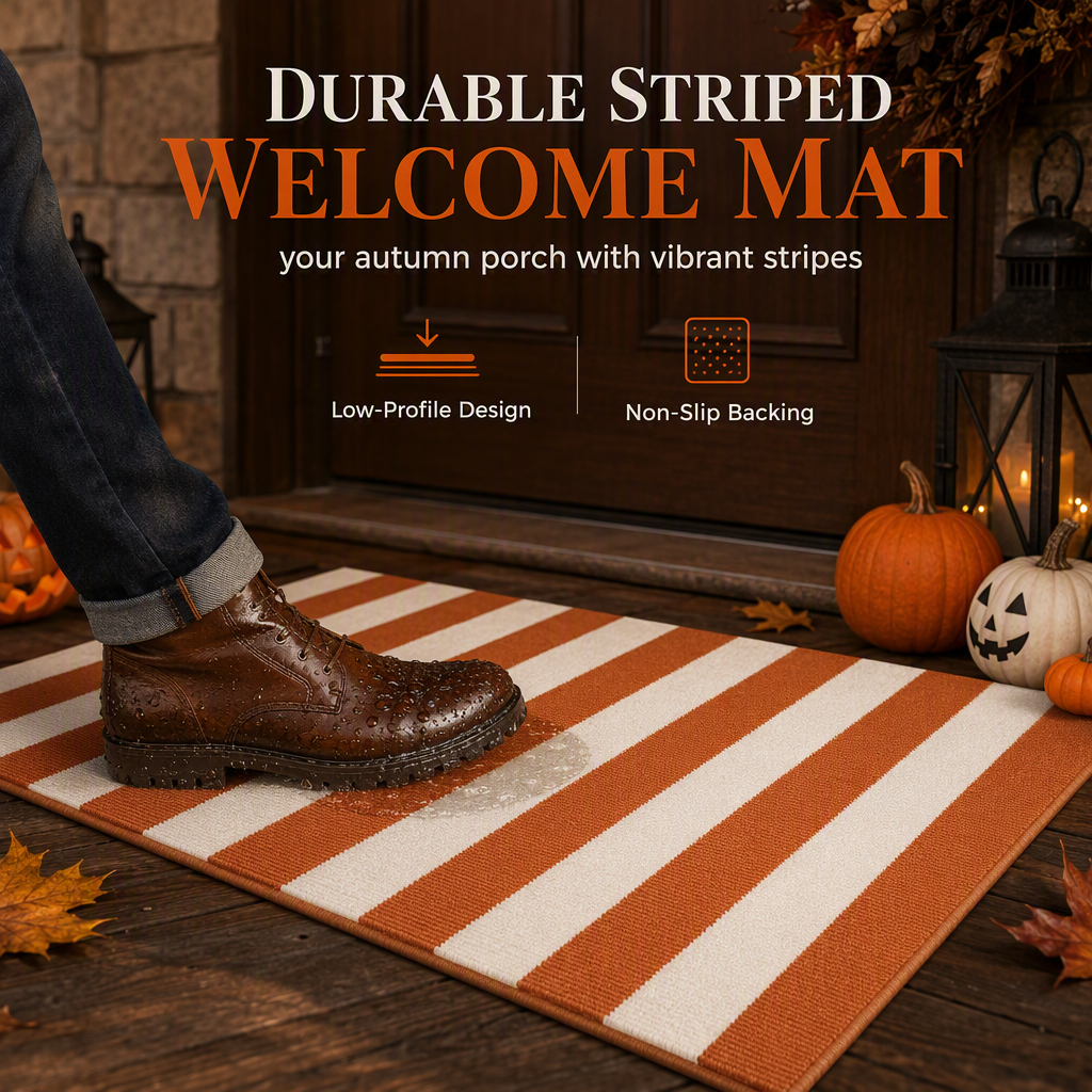 🚪 LIMITED‑TIME 48% OFF! ✨ Simple Striped Non‑Slip Door Mat – Stain‑Resistant, Durable, Multi‑Size ✨